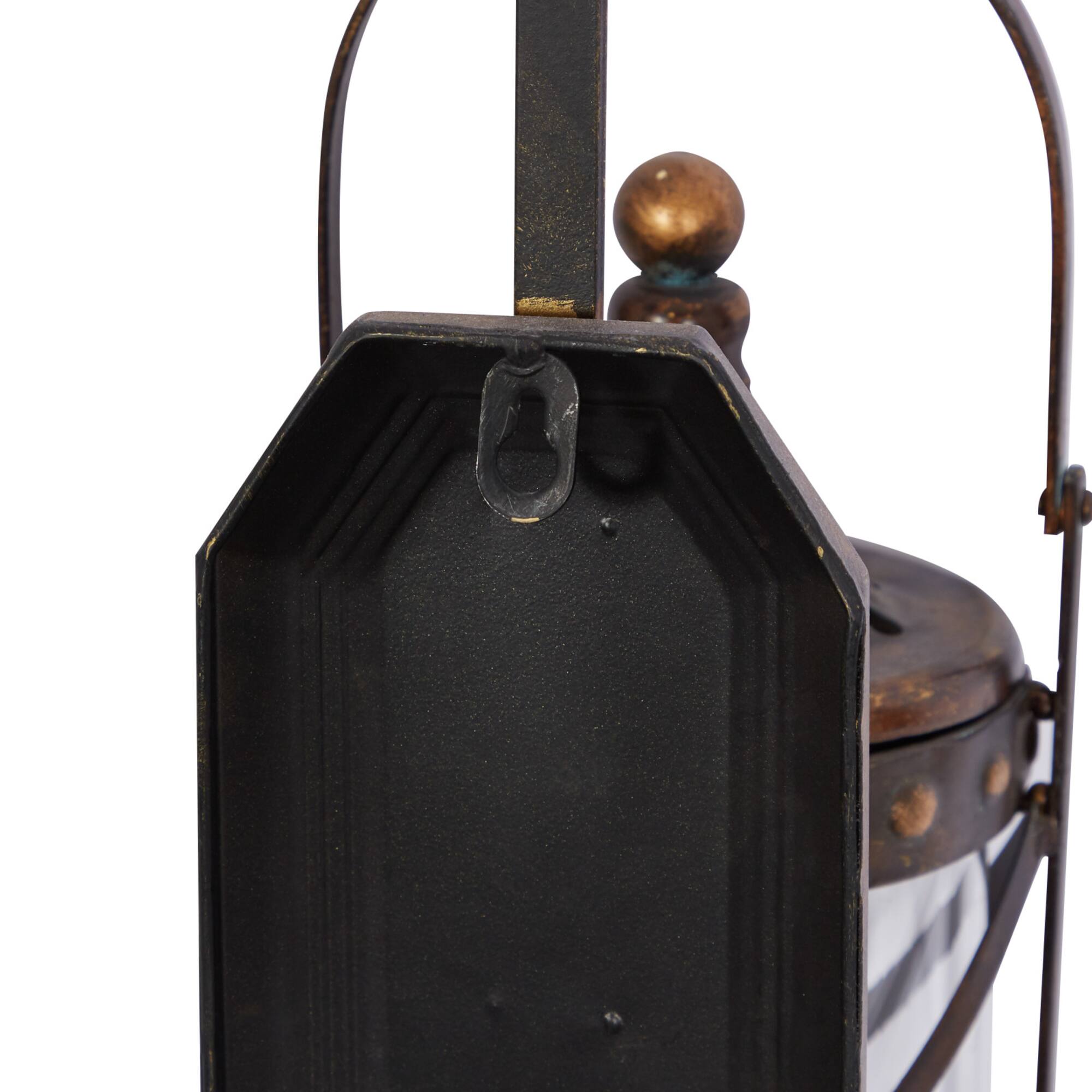 20'' Bronze Glass Decorative Candle Wall Sconce